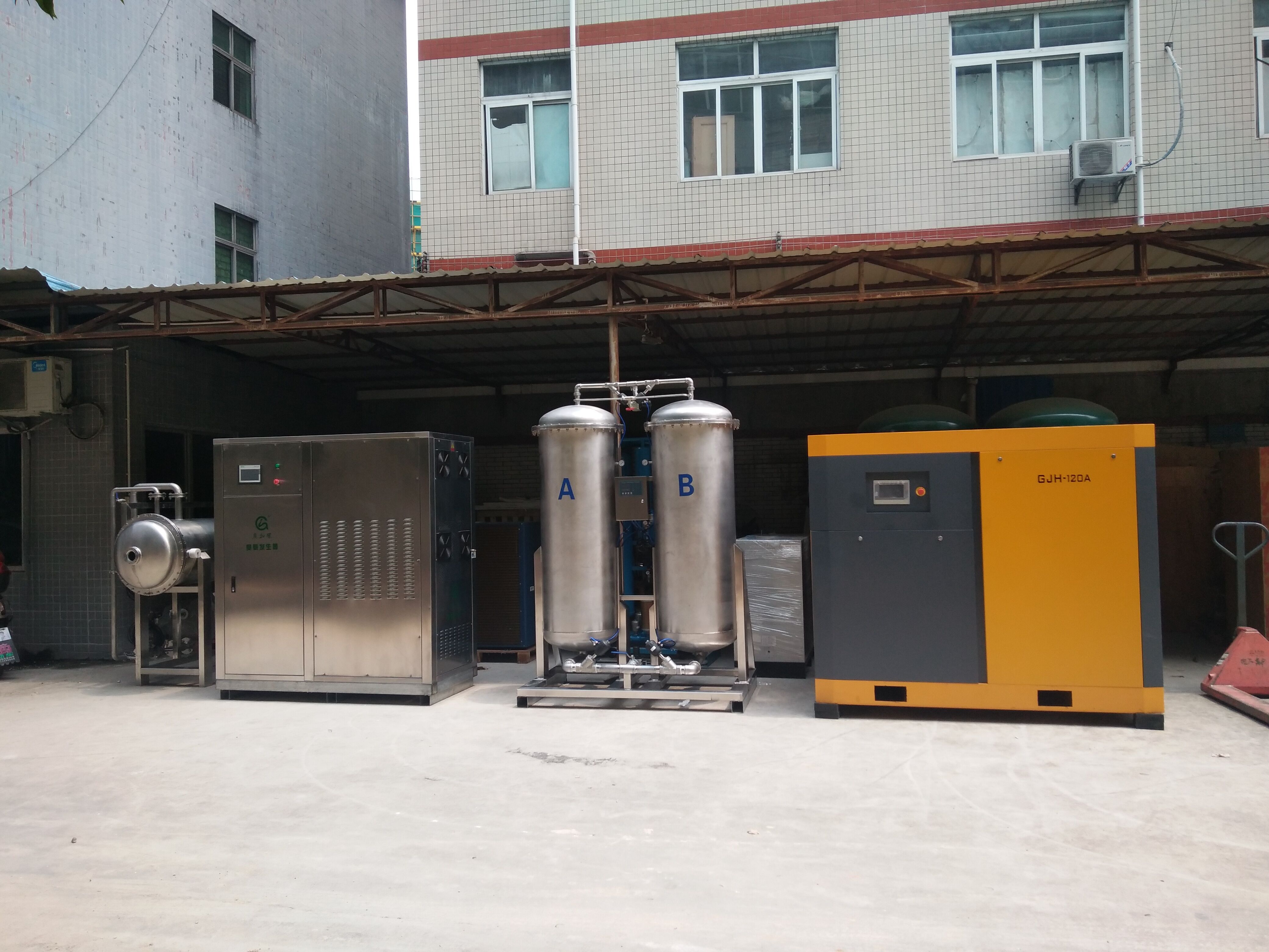 佳環8月份，出貨一套5KG氧氣源臭氧發生器應用于洗滌廢水回水處理